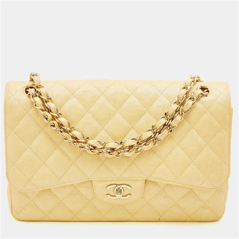 chanel flap bag yellow|authentic chanel classic flap bag.